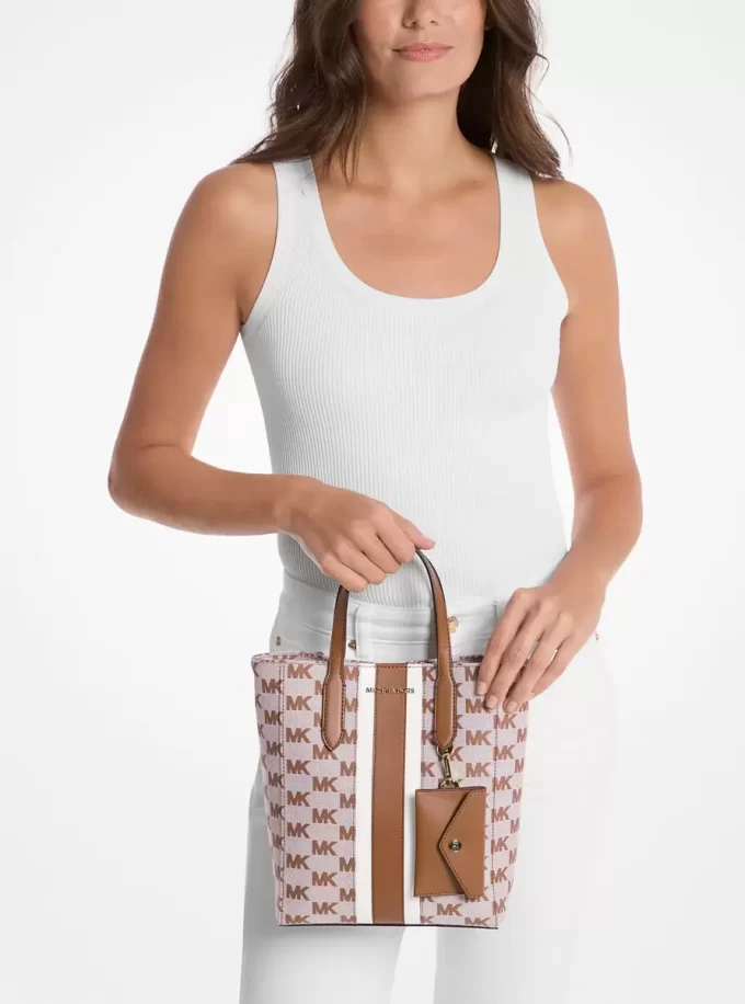 Torba typu tote Vincent Small Logo Jacquard z etui na karty