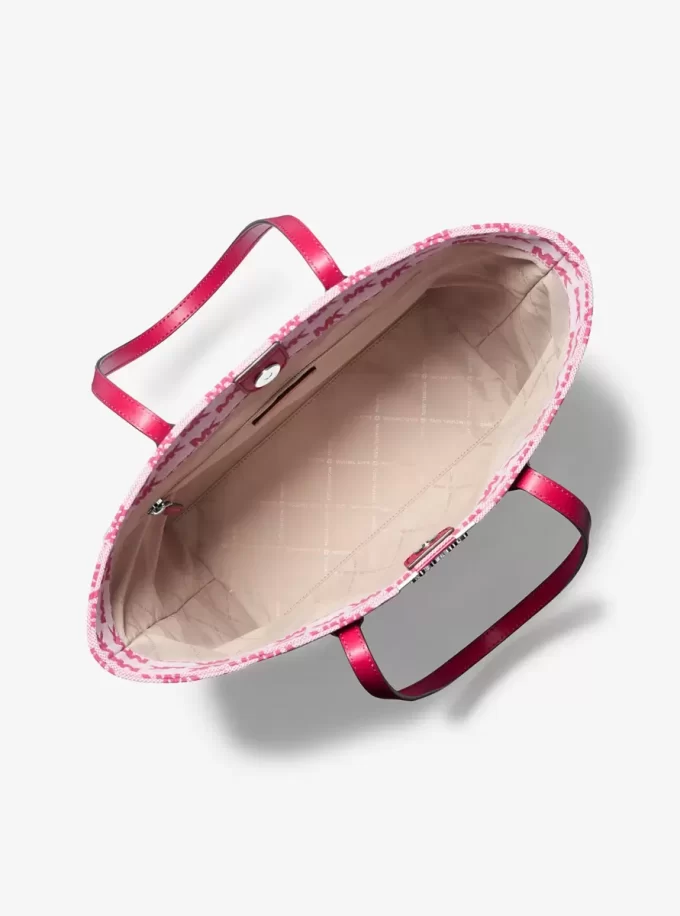 Torba typu tote Vincent z dużym logo i żakardem oraz etui na karty