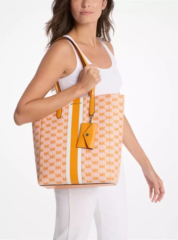 Torba typu tote Vincent z dużym logo i żakardem oraz etui na karty