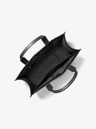 Torba typu tote z wytłoczonym logo Coopera ze skóry groszkowanej