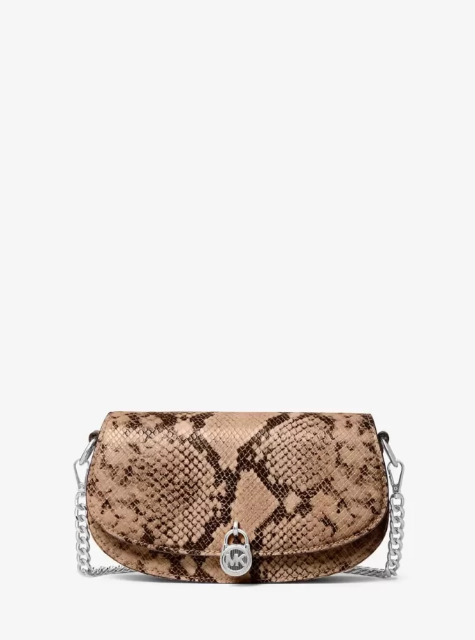 Torebka Mila Small Snake Embossed Crossbody Bag