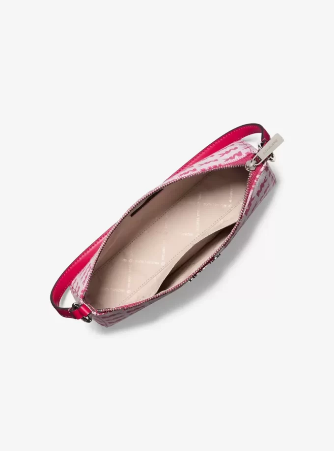 Vincent Średniej wielkości żakardowa torebka z logo i etui na karty Vincent Średniej wielkości żakardowa torebka z logo i etui na karty