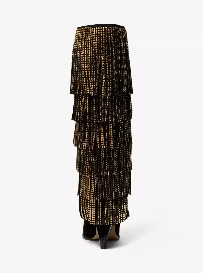 Zamszowe buty z frędzlami Jayla