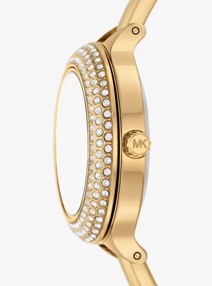 Zegarek Mini Izzy Pavé w kolorze złotym z wymiennym pierścieniem