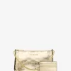 Zestaw prezentowy Jet Set Medium Metallic Logo Debossed Pochette i etui na karty