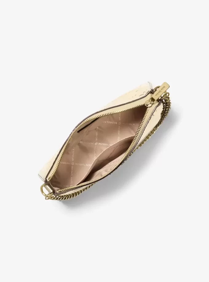 Zestaw prezentowy Jet Set Medium Metallic Logo Debossed Pochette i etui na karty